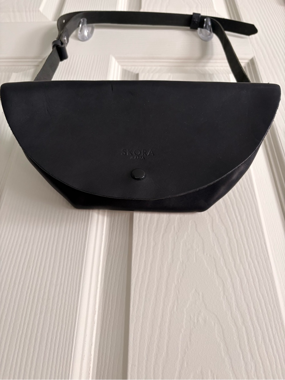 Skora Marfa Black Leather Crossbody Belt Bag
